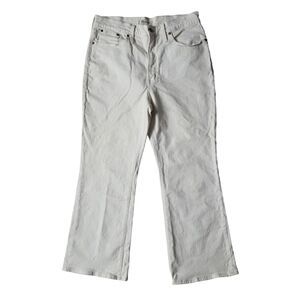 MADEWELL The Perfect Vintage Flare Crop Jean Womens 31 White High Waist